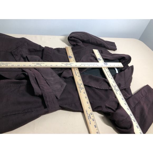 Sistè’s Made In Italy Pea Coat Purple SM Pocket Long Sleeve Open Wool Blended - Picture 10 of 11